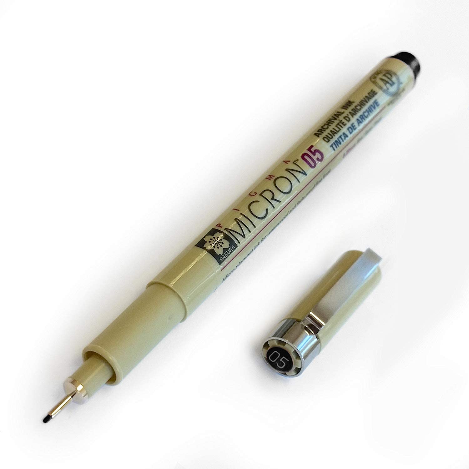 Pigma Micron 05 Fineliner Pen, 0.45mm, Black
